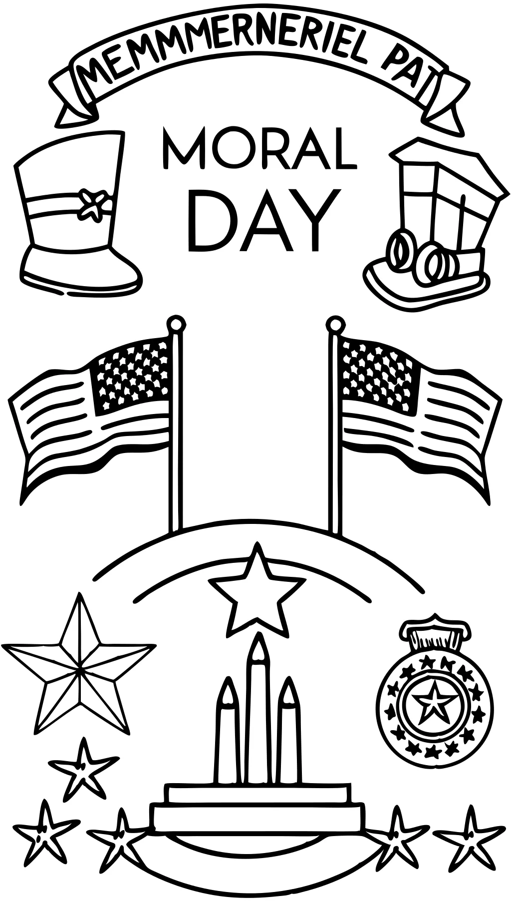 coloriage gratuit du Memorial Day